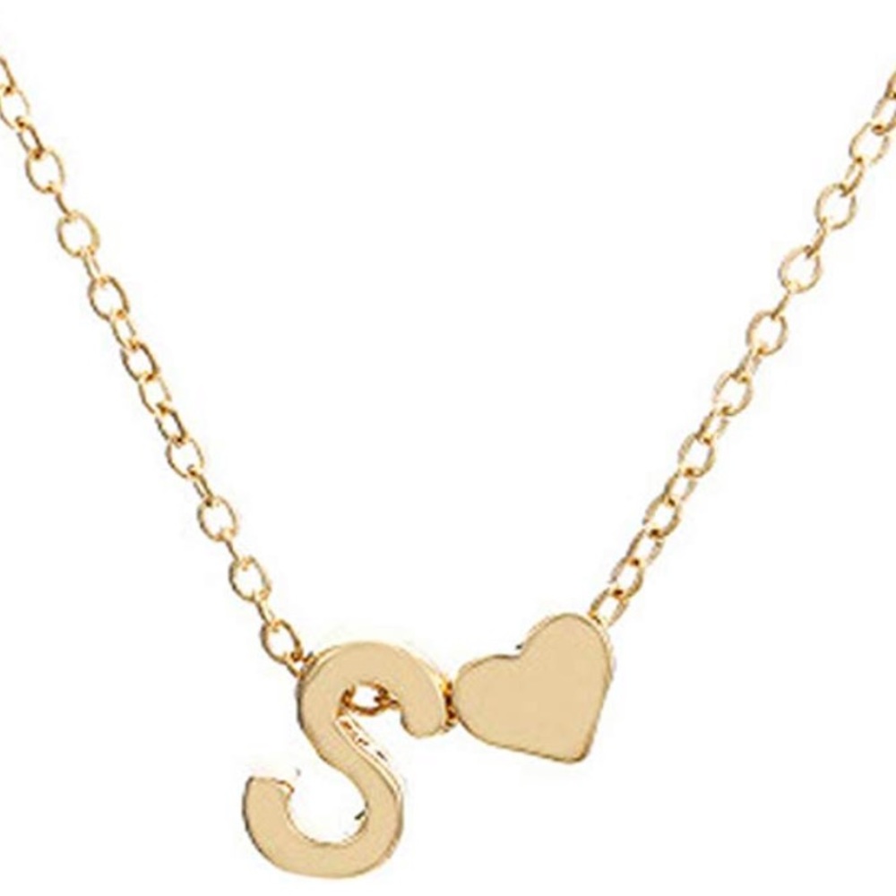 Elegant Initial ❤️ Necklace: Gold & Silver